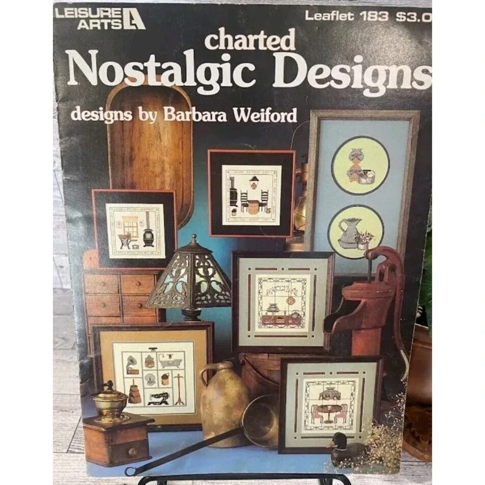 Nostalgic Designs Cross Stitch Framed Picture Cottage Cabin Sewing Machine Churn - Picture 16 of 16